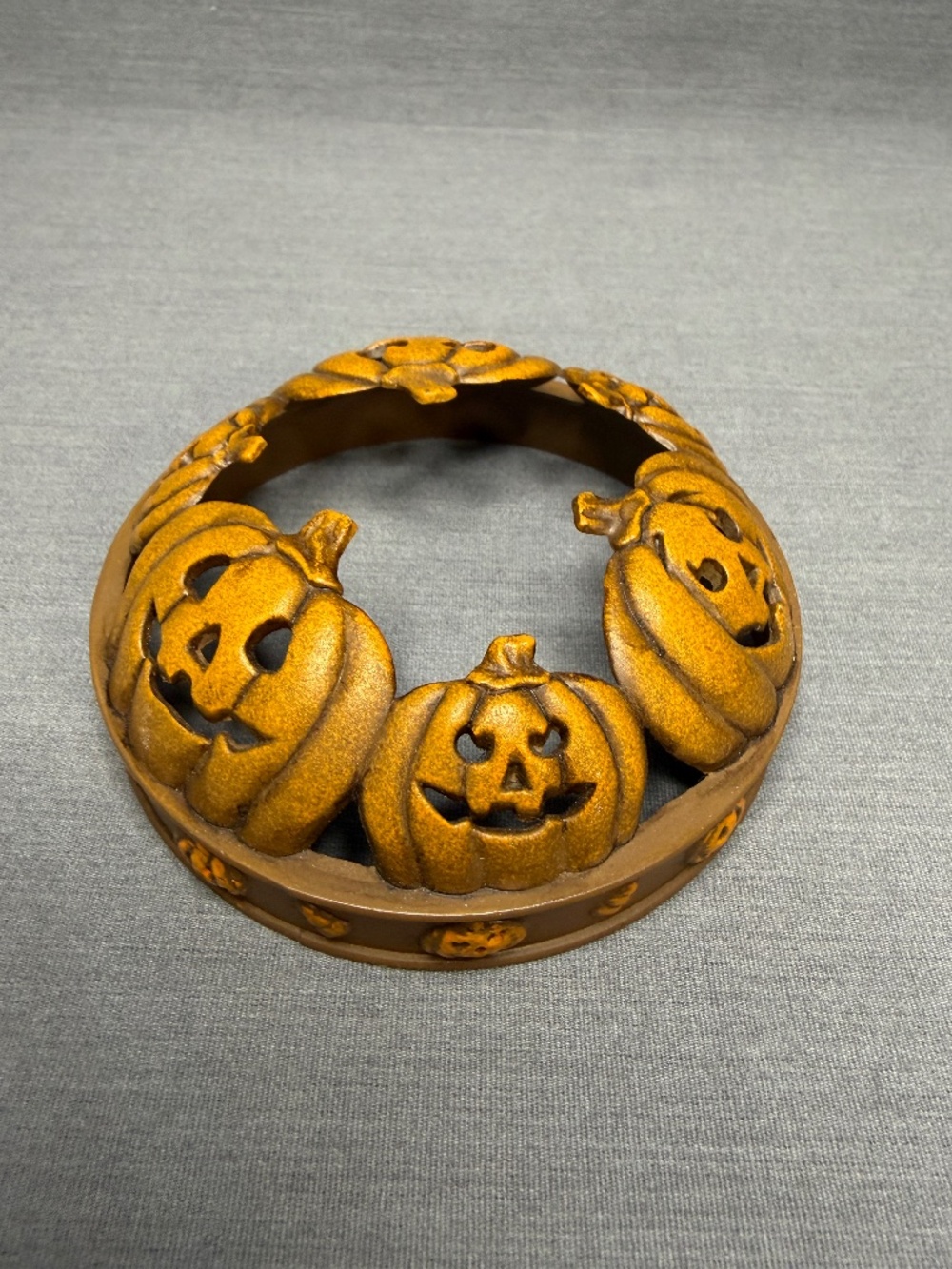 Yankee Candle Halloween Illuma-Lid Topper Pumpkins Jack O'Lantern Vintage 2003